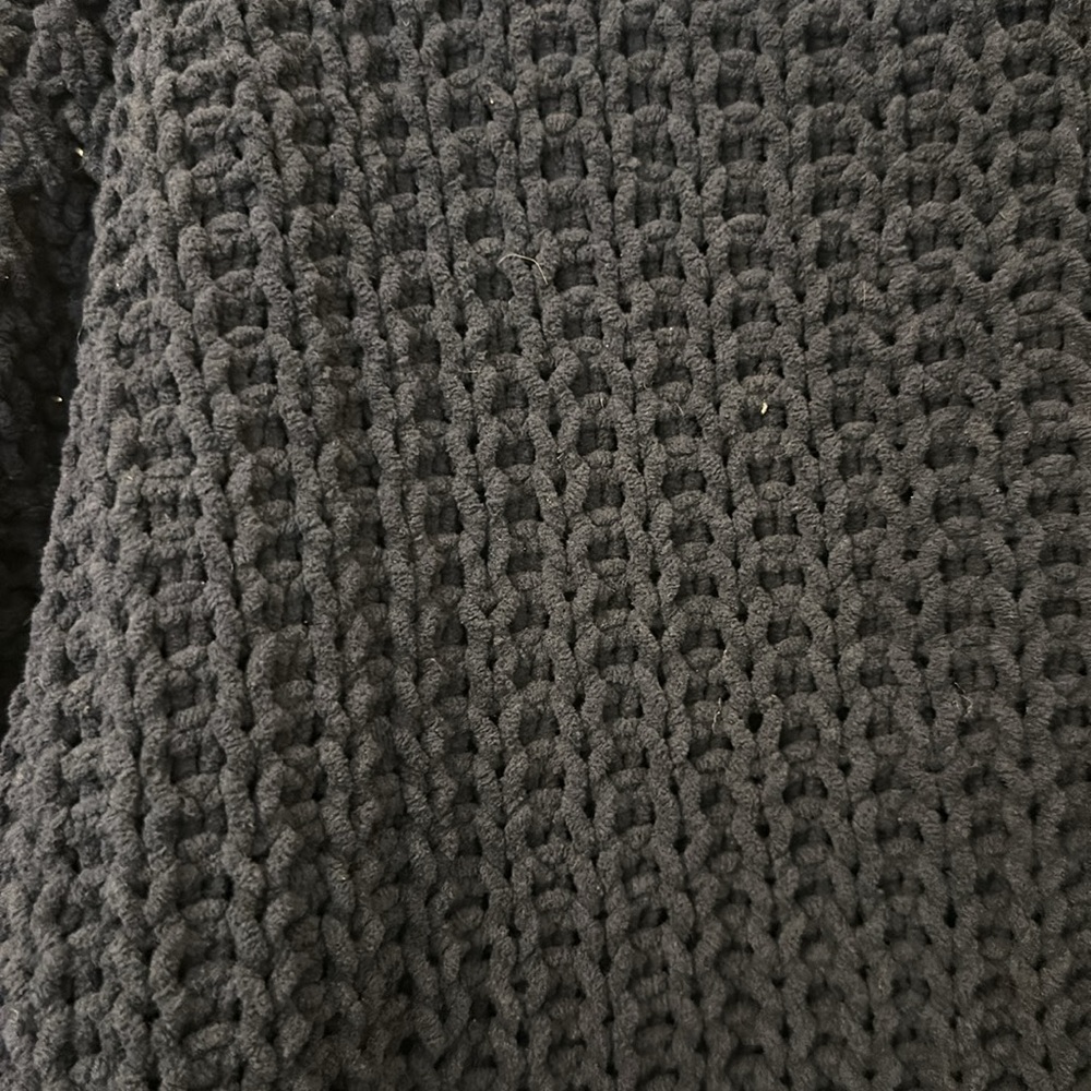 OVERSIZED CHUNKY NAVY BLUE SWEATER - Picture 3 of 4